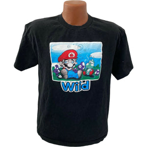 Wiid shirt Super Mario Bros Large WII NINTENDO FUNNY JOKE WEED NES snes stoner