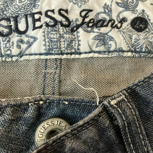 Guess Jeans Womens Dark Wash Blue Denim Cropped Capris Size 24