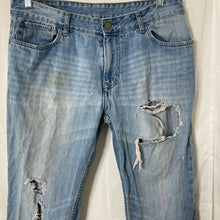 Load image into Gallery viewer, Calvin Klein Jeans Mens Light Wash Slim Straight Ripped Blue Jeans Size 36X30