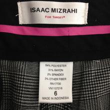 Load image into Gallery viewer, Isaac Mizrahi Womens Gray Black Silver Plaid Pants Size 6