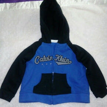 Load image into Gallery viewer, Calvin Klein Childs Black and Blue Hoodie 24 Month