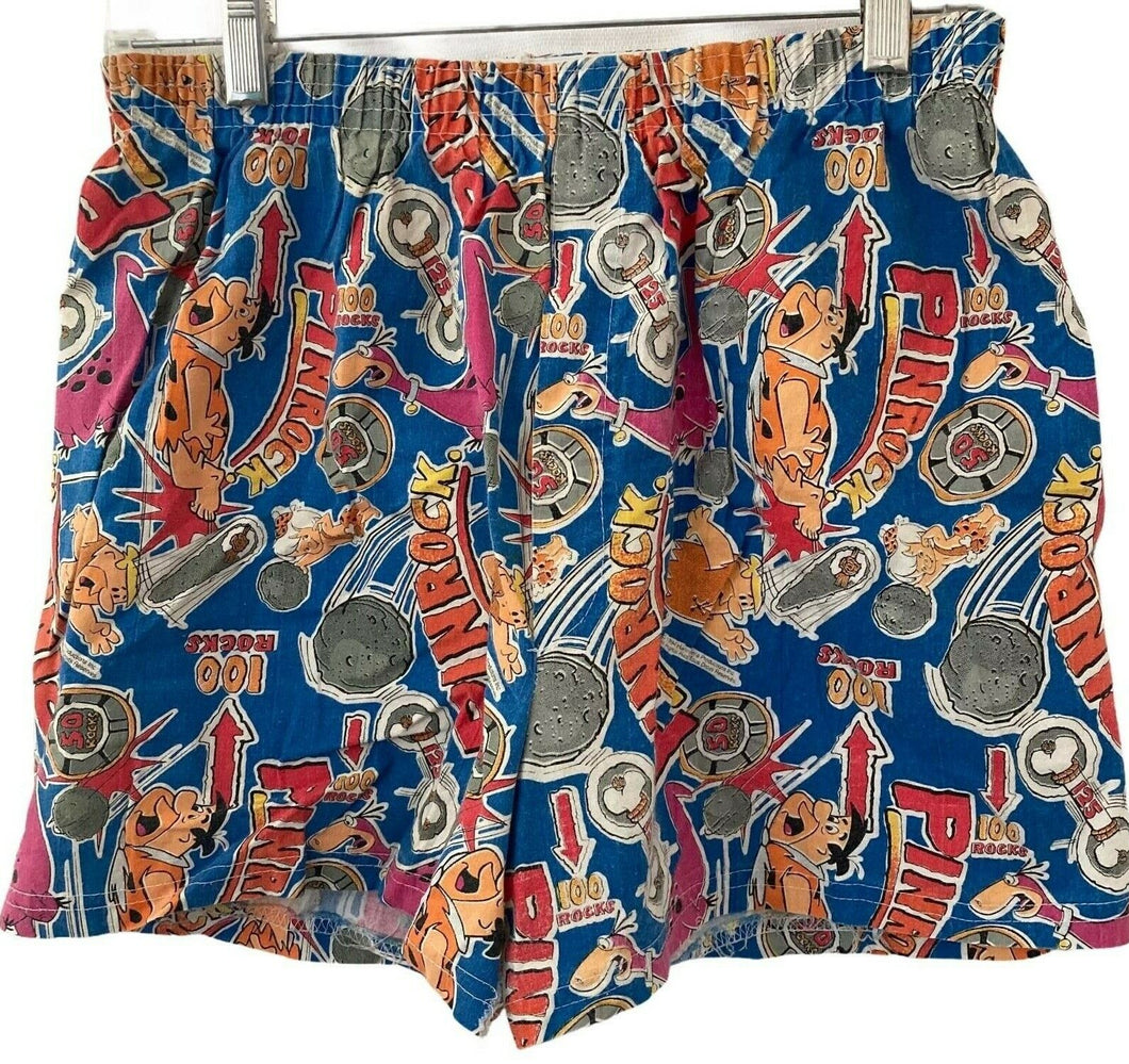 Vintage 80s Flintstones Boxer Shorts Mens Multicolor Size Large Collectible vtg