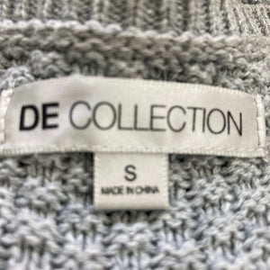 De Collection Womens Gray Cable Knit Sweater Small