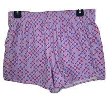 Load image into Gallery viewer, Abound Shorts Loungewear Purple Pull on Patterned Size Medium Hi Rise