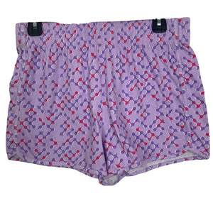 Abound Shorts Loungewear Purple Pull on Patterned Size Medium Hi Rise
