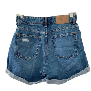 &Denim H&M Shorts Cutoff Womens Size 4 Mom Shorts Distressed Medium Wash