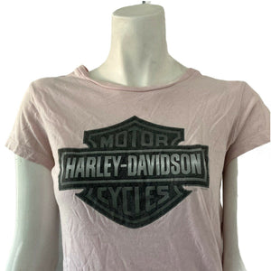 Bravado Harley Davidson T-shirt Womens Medium Pink Antelope Valley Lancaster Pa