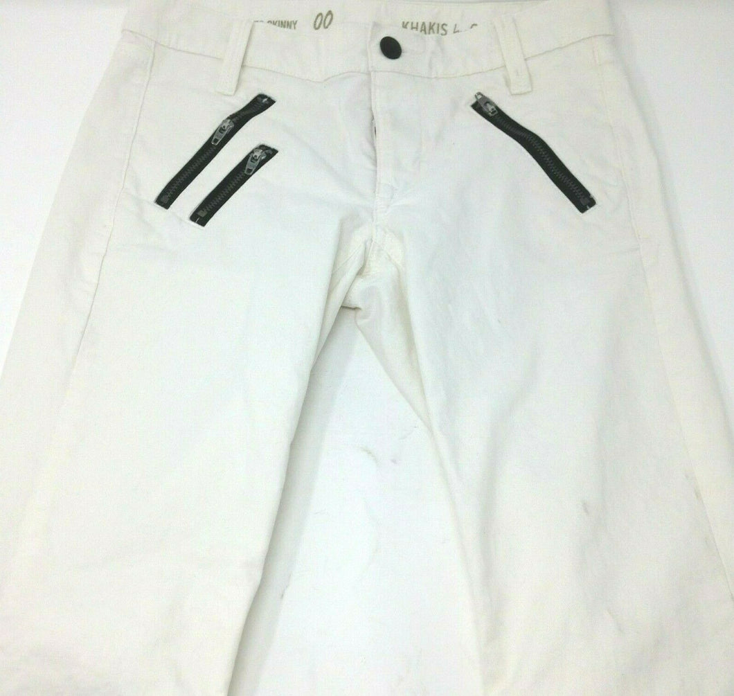 Khakis by Gap Super Skinny Low Rise White Denim Jeans 00