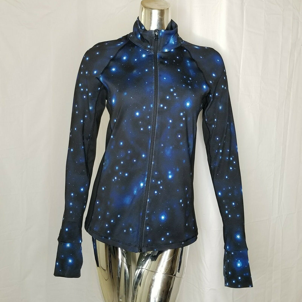 Forever 21 Womens Multicolored Galaxy Starbursts Full Zip Athletic Jacket Large