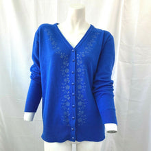 Load image into Gallery viewer, Jon And Anna New York Blue Cardigan Plus Size Sweater 1X