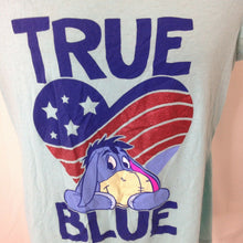 Load image into Gallery viewer, Disney True Blue Eeyore smiling? T-shirt youth girls XXL 20 sparkle heart pooh