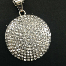 Load image into Gallery viewer, Womens Rhinestone Circle Necklace with Silver Chain