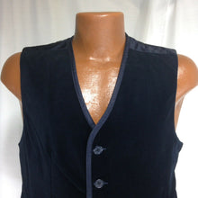 Load image into Gallery viewer, Guess Worlds Finest Dry Good Mens Black Crushed Velvet VTG 80&#39;s Vest Medium rare