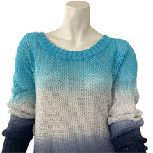 Load image into Gallery viewer, J Crew Sweater Ombré Blue Pullover Women’s Size Medium