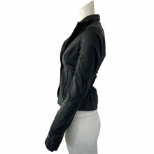 Load image into Gallery viewer, Armani Exchange Leather Jacket Black Cropped Womens Size XS