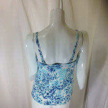 Load image into Gallery viewer, Lands End Womens Blue and White Floral Patterned Tankini Size 4