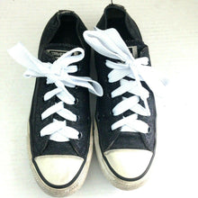 Load image into Gallery viewer, Converse All Stars Chuck Taylors Womens Black Glitter Low Tops Mens 4 Womens 6