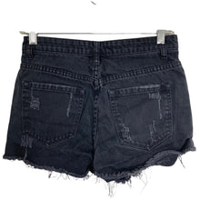 Load image into Gallery viewer, Yolo Shorts Womens Size Small Denim Black Distressed Cutoff Stretch