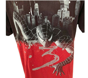 RARE Spiderman 3 Movie T-shirt Black Red Size L 2007 marvel comics spider-man