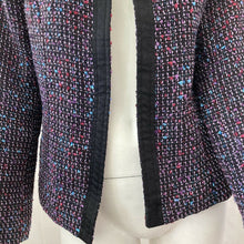 Load image into Gallery viewer, Christopher Banks Petites Women’s Multicolored Fabric Open Front Blazer PL