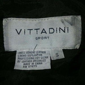 Vittadini Sport Womens Vintage Black Fringe Suede Jacket Small