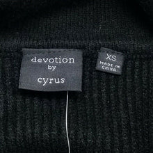 Load image into Gallery viewer, Devotion By Cyrus Sweater Turtleneck Black Hi-Low Rib-Knit Womens XS