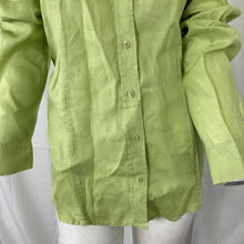 Load image into Gallery viewer, Liz Claiborne Women’s Green Linen Button Front Blouse Size 14