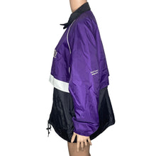 Load image into Gallery viewer, Vintage Yahoo Windbreaker Jacket Mens Medium Purple Black White Lightweight