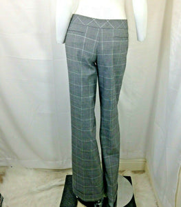 Isaac Mizrahi Womens Gray Black Silver Plaid Pants Size 6