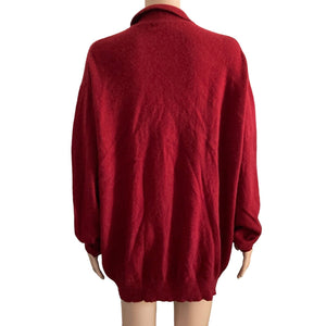 vintage vanetti sweater womens large cashmere blend burgundy