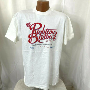 Vintage Righteous Brothers 50th Anniversary Tour 1991 White T-shirt XL brand new
