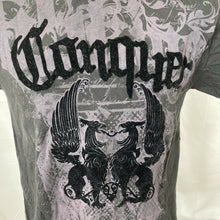 Load image into Gallery viewer, Chemistry t-shirt couture adult size S gray black wings dragons ufc mma fighter