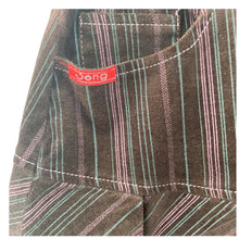 Load image into Gallery viewer, Jong Skirt Mini Pleated Corduroy Brown Striped Womens Size 36