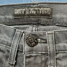 Load image into Gallery viewer, Rock &amp; Republic Suzie Womens Black Denim Wide Leg Jeans Size 24