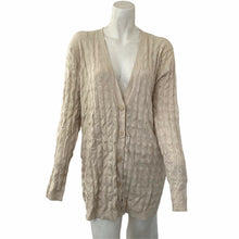 Load image into Gallery viewer, Joseph A Sweater Long Cardigan Oatmeal Heather Beige Womens Size Large