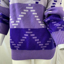 Load image into Gallery viewer, Vintage 80s Charlayne NY Womens Purple Turtle Neck Sweater Large