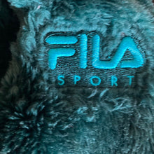 Load image into Gallery viewer, Fila Sport Jacket Fleece Sherpa Green Blue Women’s Full Zip Front