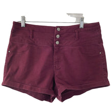 Load image into Gallery viewer, Refuge Shorts Womens Juniors Size 11 Burgundy Stretch