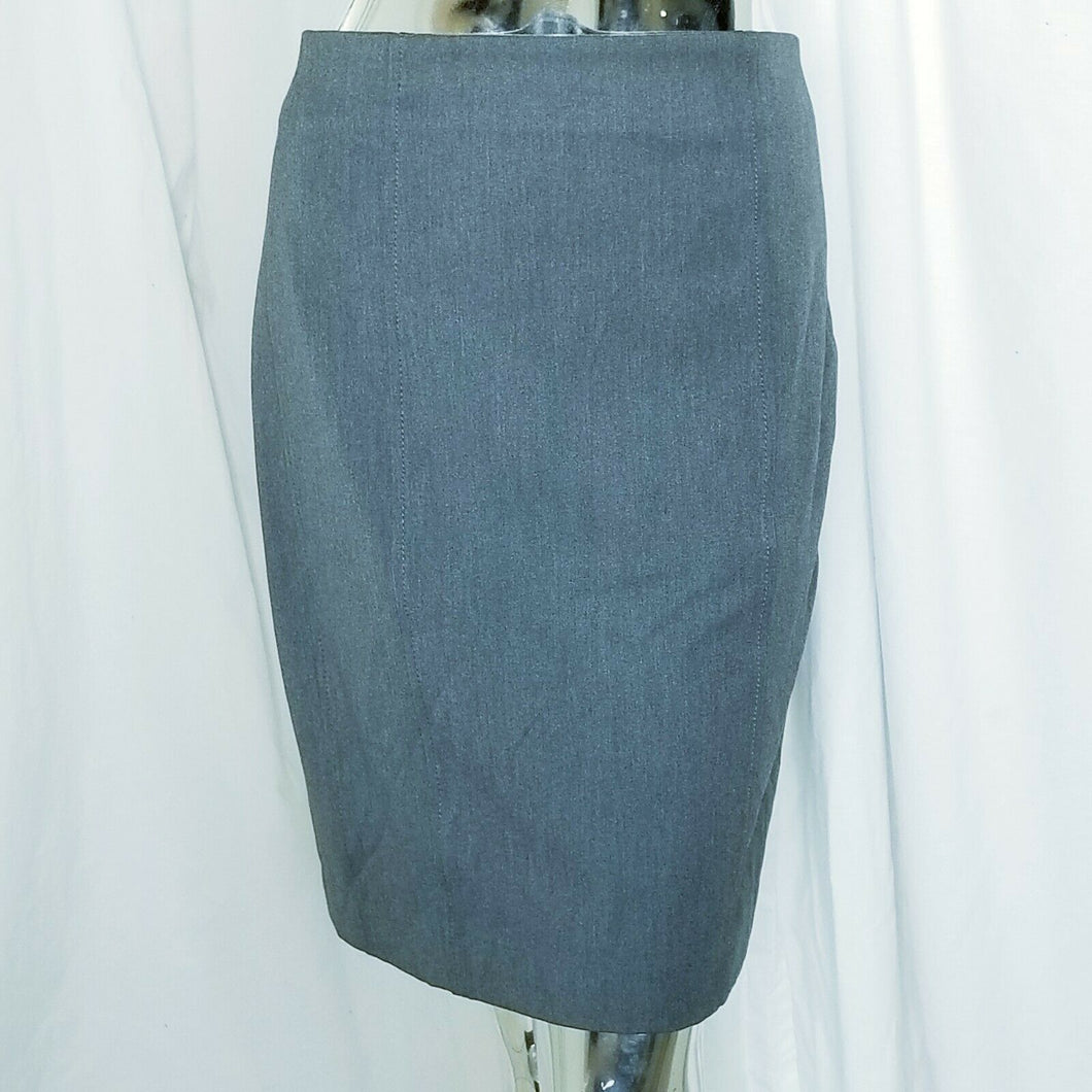 Express Skirt Pleated Charcoal Gray Lined Knee Length Size 12 NWT