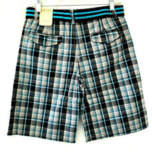 Load image into Gallery viewer, Carter&#39;s Watch The Wear Shorts Plaid Boys Size 18 Light Gray Blue Black Plaid