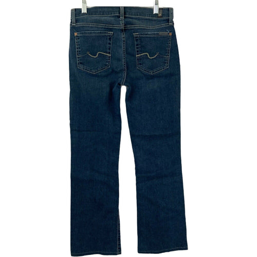 7 For All Mankind Jeans Bootcut Womens Size 29 Dark Wash Blue Denim