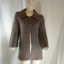 Load image into Gallery viewer, Carolyn Taylor Sweater Crochet Womens Light Brown White Marbled Size S