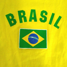 Load image into Gallery viewer, Brasil Yellow and Green Baby One Piece Soccer Body Suit 24 months