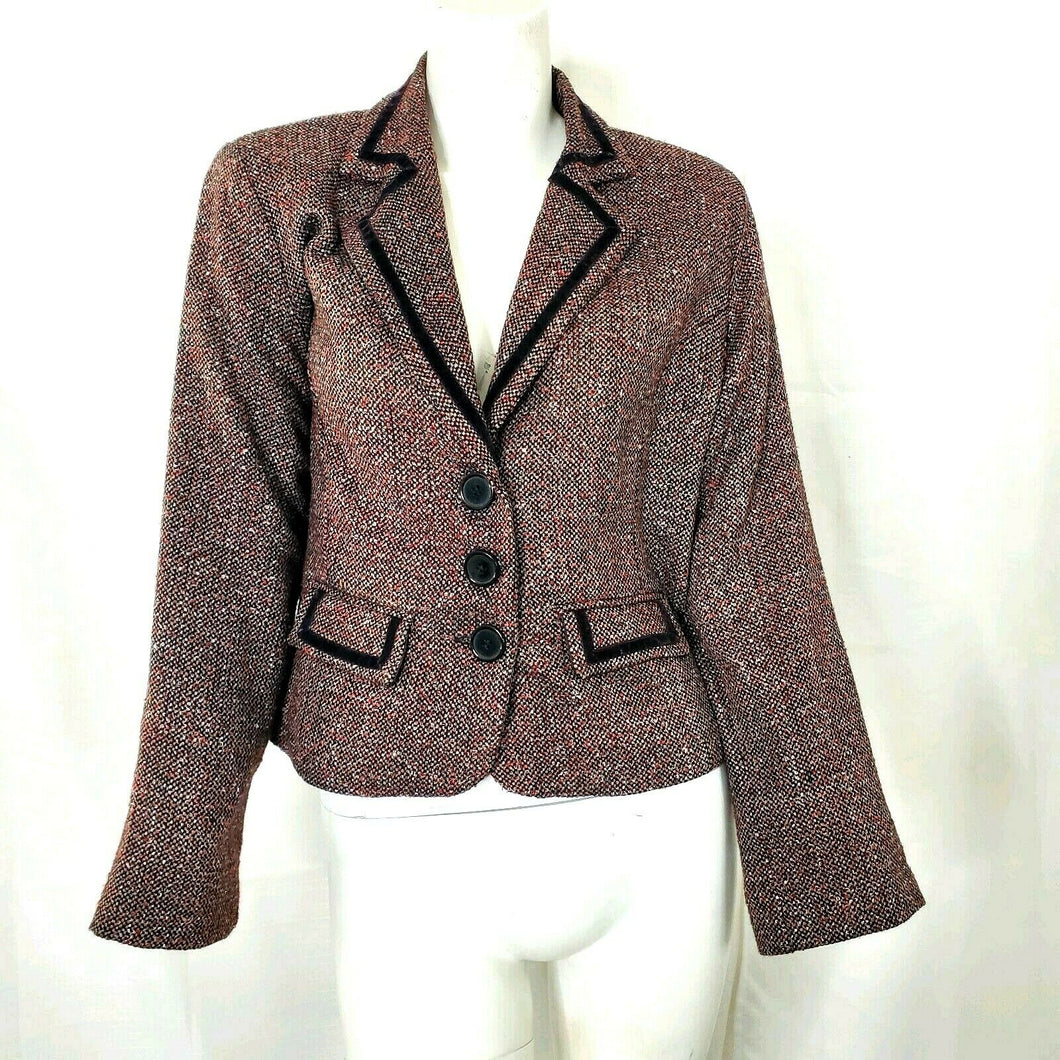 Unbranded Womens Multi Colored Knit Blazer Large