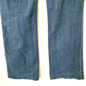 London Jean Stretch Womens Dark Wash button fly Blue Jeans Size 2
