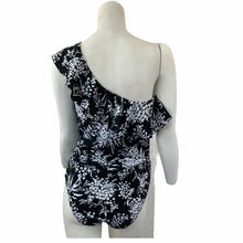 Load image into Gallery viewer, Swimsuit One Piece Ruffled Floral Womens Black White New King Fon Swimwear 14