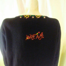 Load image into Gallery viewer, Storybook Knits Womens Vintage Black Cardigan Holiday Sweater Large