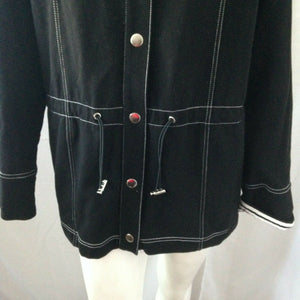 Sport Saavy Womens Black and White Lined Light Jacket Size Small