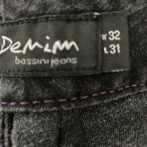 Bossini Jeans Gvey Denim Mens Black Jeans 32x31