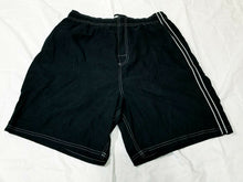 Load image into Gallery viewer, Winners Mens Black White Swim Trunks Size Large